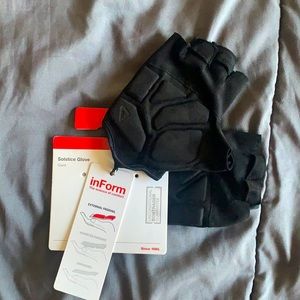 Black biking gloves